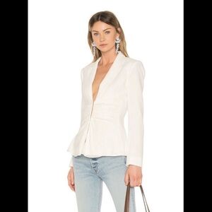 NWT CINQ A SEPT Womens Blazer Size 6 White Ivory NURI JACKET